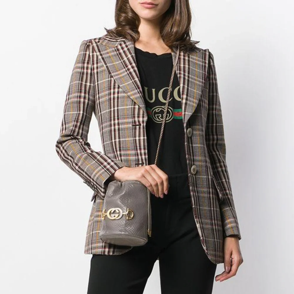 Gucci Python ‘Zumi’ Bucket Crossbody Bag - Picture 2 of 13